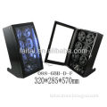 6 turntable with led light china watch winder box 088-6BB-D-F